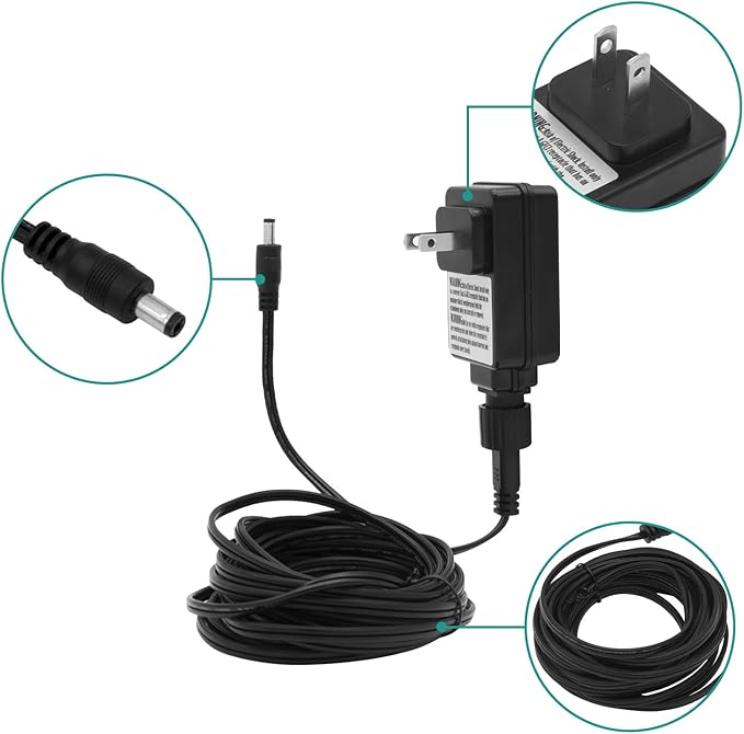 Power Adapter Replacement Part 9004190216 for Masterbuilt Gravity Series 560/800/1050 XL Digital Charcoal Grill and Smoker, Supply with 15 FT Long Cord
