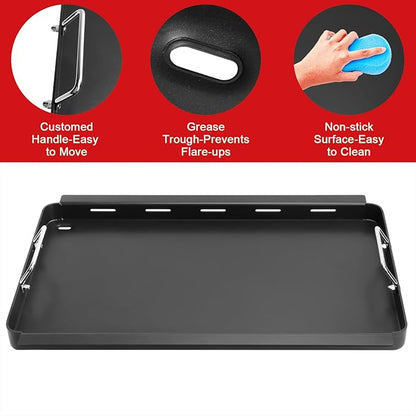 Full-Size Griddle Inserts for Charbroil Commercial Infrared 4 Burner 463242715 463242716 463276016 466242715 466242716 463257520 463255020, Flat Top Griddle Replacement for G533-0009-W1 G533-2200-W1