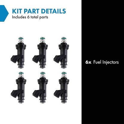 TRQ Fuel Injector Set | For 2001-2003 Acura CL 2001-2002 MDX 2000-2003 TL 2002-2004 Honda Odyssey 2003-2004 Pilot