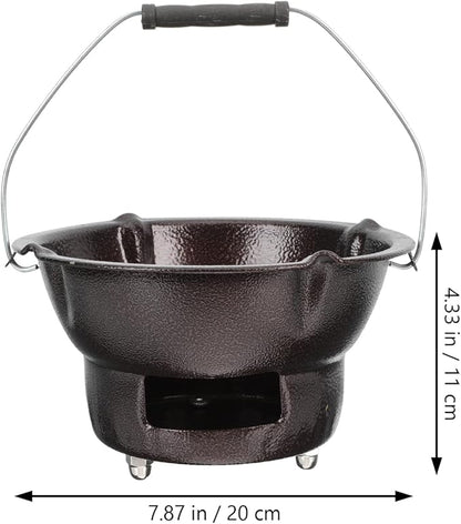 Portable Charcoal Grill Cast Iron: Tabletop Charcoal BBQ Portable Grill Stove Barbecue Burner 1 Set Coffee