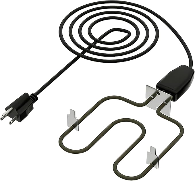 116-7000-0 Electric Heating Element for Brinkmann Gourmet Electric Smoker Compatible with SmokeN Grill 810-5290-5 810-5290-C 810-7080-0 810-7080-K 810-7090-S Heating Component (120V 1500W)