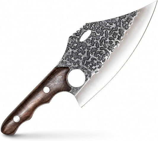 COOLINA Gator Butcher Knife – Hand-Forged High-Carbon Steel, 7.6 Inch, for Meat Processing, Hunting & Outdoor Cooking