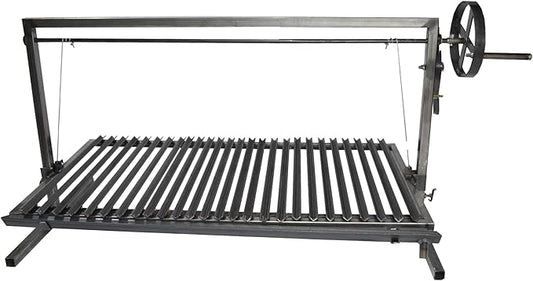 Iron Argentinian Style Santa Maria Grill - V Angle - Size medium (40 x 20 in) 100 x 50 cm (Iron Argentinian Style Santa Maria Grill - V Angle + Brazier)