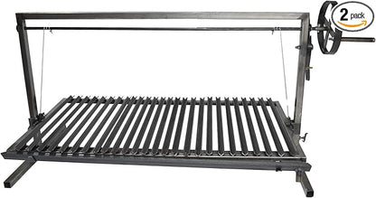 Iron Argentinian Style Santa Maria Grill - V Angle - Iron Grill - (Santa Maria Grill Argentinian Style + Iron Griddle + Brazier)