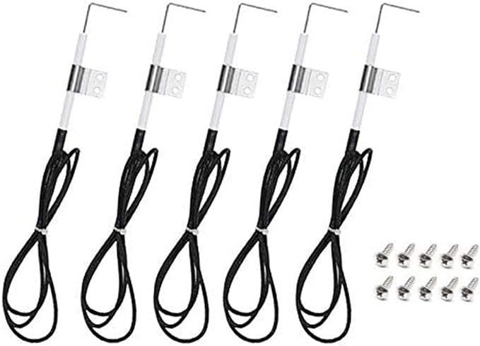 BBQ Future 5 Pack Grill Ignitor Electrode with 31.5" Wire Replacement kit for Home Depot Nexgril 720-0830H, 720-0830D, 720-0888, 720-0888N and Most Nexgrill Grill Models