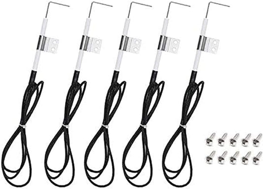 BBQ Future 5 Pack Grill Ignitor Electrode with 31.5" Wire Replacement kit for Home Depot Nexgril 720-0830H, 720-0830D, 720-0888, 720-0888N and Most Nexgrill Grill Models