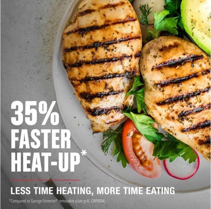 George Foreman 4-Serving Indoor Grill with Removable Plates