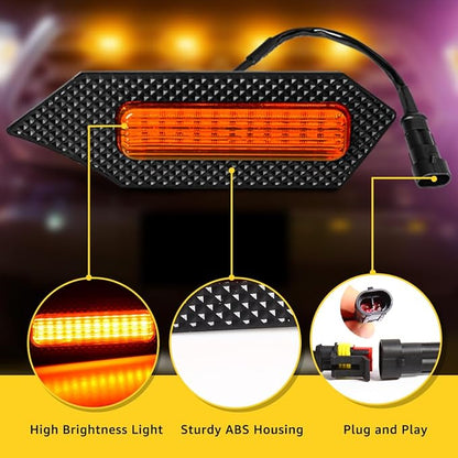 Grill Light For Tacoma TRD Off-Road 2024 2025, Smoked Shell Red LED Front Grille Lights Fit For Tacoma Pre Runner/Sport