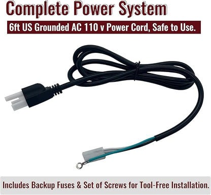 Universal PRO 6-in-1 Pellet Grill Upgrade Kit (2.0 RPM Auger Motor + Induction Fan + Fire Burn Pot + Dual Igniters + Power Cord) – Fits All Camp Chef Models, Most Traeger, Pit Boss, Z Grills & More
