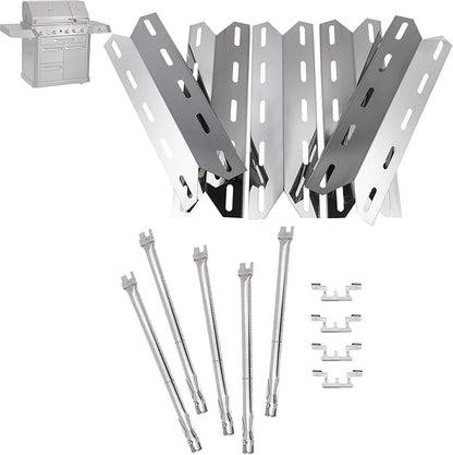 Stainless Steel Repair Kit Replacement Parts for Nexgrill 720-0025, 720-0234, 720-0289, Charmglow 720-0234, 720-0289, Kirkland 720-0025 Grill Burner Tube, Heat Plates