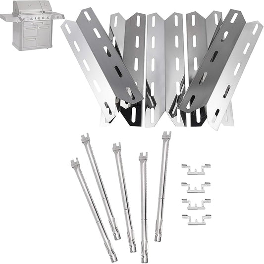 Stainless Steel Repair Kit Replacement Parts for Nexgrill 720-0025, 720-0234, 720-0289, Charmglow 720-0234, 720-0289, Kirkland 720-0025 Grill Burner Tube, Heat Plates