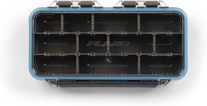 Plano StowAway 3500 Waterproof Stow Tackle Box, IPX7 Waterproof Rating, with Rustricor, Single Latch Design, Transparent DuraView Lid, Stackable Storage for Fishing Bait, Lures and Gear