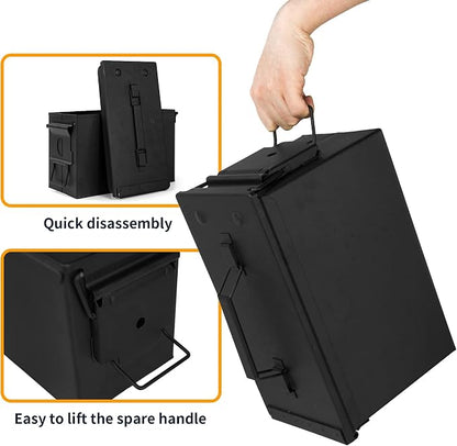 GUGULUZA Metal Ammo Can 30 50 Cal, Waterproof Airtight Ammo Containers Case | Heavy-Duty Ammunition Storage Case Military Container, Lockable Box w/Flip Top for Long-Term Storage Bullet, 30Cal and 50 Cal