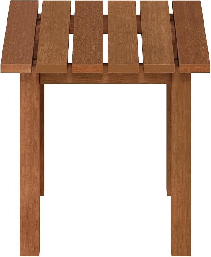 Furinno TIOMAN Patio Table, Outdoor Side Table, Patio End Table, Coffee Table in Teak Oil, for Patio, Garden, Porch, Natural