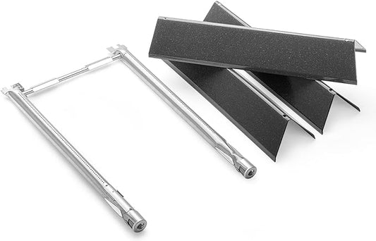 Spirit e210 Grill Parts, Flavorizer Bars and Grill Burner for Weber Spirit I & Sprit II 200 Series E-210 E-220 S-210 S220 with Front Control, for Weber 15.3” Flavor Bars 7635 & 18” Burner Tubes 69785
