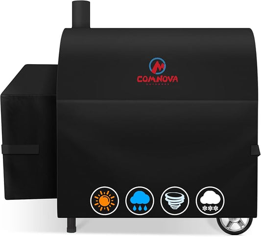 Comnova Grill Cover for Char Griller 32 Inch Barrel Grill - 600D Premium Grill Cover for Outlaw Charcoal Grill, Fits models Outlaw E2137, Pro Deluxe XL 2735 without Side Fire Box - 51"L x 32"W x 48"H