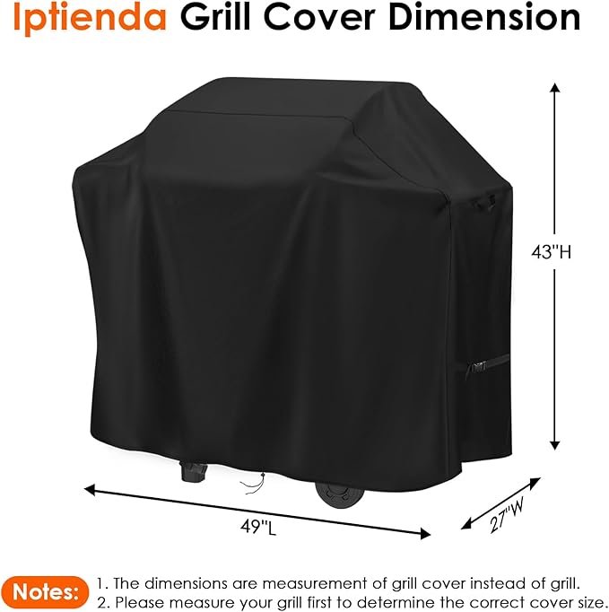 Grill Cover for Weber Spirit 2-Burner E-210 Grill, 49inch Outdoor Grill Cover Waterproof for Weber 3-Burner E-310 Liquid Propane-49 L x 27" W x 43" H