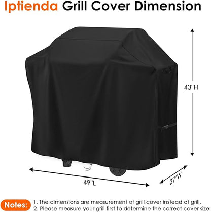Grill Cover for Weber Spirit 2-Burner E-210 Grill, 49inch Outdoor Grill Cover Waterproof for Weber 3-Burner E-310 Liquid Propane-49 L x 27" W x 43" H