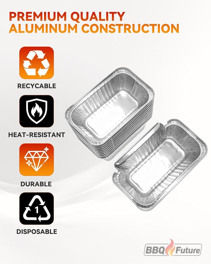 12 Pack Grease Container Foil Liners for HALO Elite Griddles &Pellet Grills | Aluminum Drip Pans for HALO XL Grease Management System, Heavy-Duty Leak-Proof Disposable Grill Grease Catchers