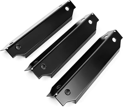 Utheer Grill Parts Heat Plates Replacement for Dyna-Glo DGC310CNP-D 3-Burner Propane Gas Grill, Porcelain Steel Heat Shield Tent Flavor Bars Flame Tamer Parts, 3 Pack