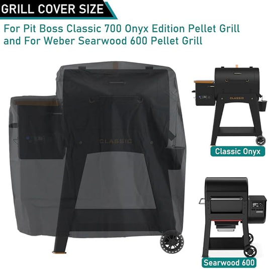 ZJYWSCH Grill Cover for Pit Boss Classic Onyx PB700NX Wood Pellet Grill Heavy Duty Pit Boss Classic 700 Onyx Edition 700NX Grill Cover Outdoor Waterproof