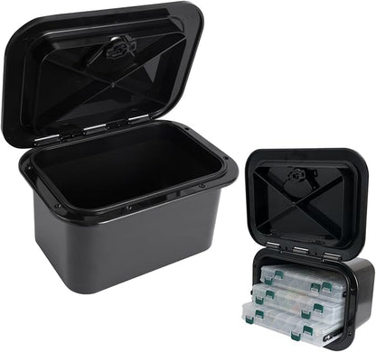 Marine Deck Access Hatch 10.63"×14.76" White/Black Rectangle Boat Hatch & Lid,Boat Deck Hatch Lids