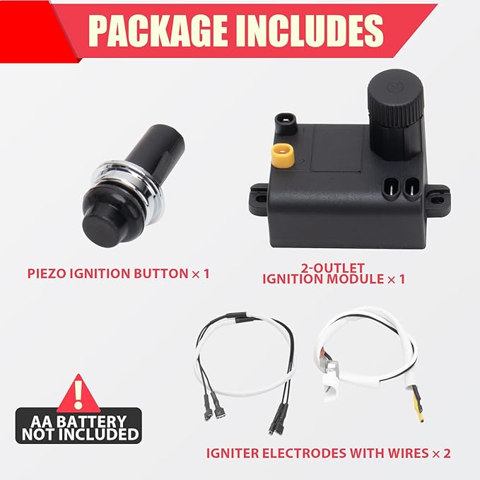 7642 Igniter Kit Replacement for Weber Ignition 69850 Weber Spirit Parts for Weber Spirit 210 & 310 SER, Spirit E310, E315,E210, E215, S210, S315 w/ Up Front Control Panels SP310, SX315 SMART Grills