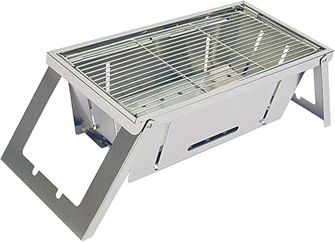 Folding Grill Barbecue Grill with Carrying Bag Outdoor Cooking Portable Charcoal Grill Tabletop Bbq Charcoal Grill for Party Camping Backyard Picnic, 57.5x21.5cm