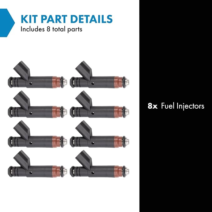 TRQ Fuel Injector Set | For 2006-2010 Ford Explorer 2007-2009 Explorer Sport Trac 2005-2008 Mustang Mercury Mountaineer