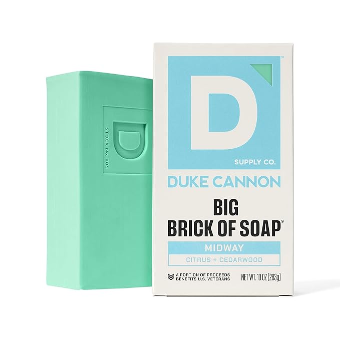 Duke Cannon Big Brick of Soap for Men 3 Pack – Midway, Superior & Tropic Drift – Large 10 oz Triple-Milled Bar Soap – Long-Lasting Masculine Body Soap Variety Set