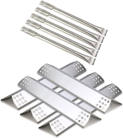 Repair Kit Replacement Parts for Jenn-Air 720-0709, 720-0709B, 720-0720, 720-0727, 730-0709, Members Mark 720-0709B and Other Gas Grill Models, Heat Plate Tent Shield and Burner Tube, 5 Pack