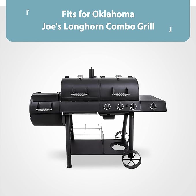 SHINESTAR Grill Cover for Oklahoma Joe Longhorn Combo Smoker, Heavy Duty Waterproof BBQ Cover, Fade Resistant & Rip Resistant, All-Weather Protection