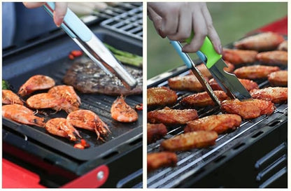 Portable Charcoal Grill for Camping BBQ, Outdoor Barbecue Grill with Folding Stainless Steel Rack, Camping Grill Stove,65 * 30 * 68Cm-D