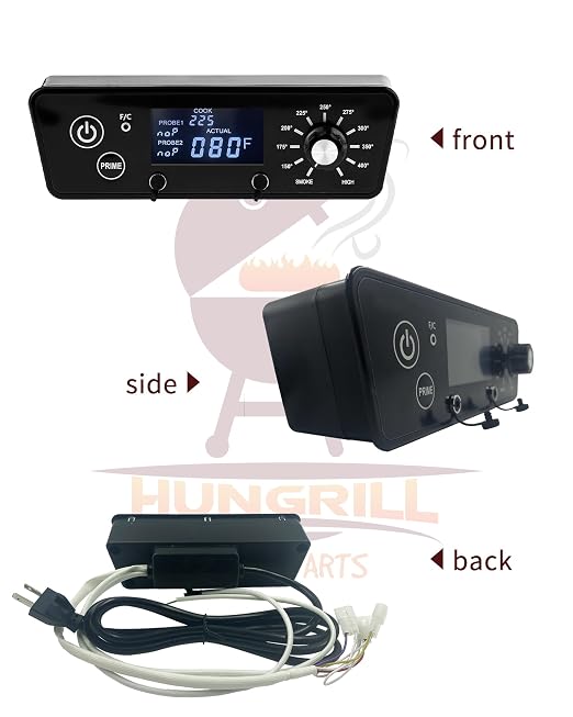 Digital Trapezoid Grill Controller Kit Compatible with Pit Boss Vertical Pellet Smoker Copperhead 3/4/5/7-Series (PBV3P1/PBV4PS1/PBV5P1/PBV7P1) & 5-Series Copper-Walmart PBV5PW1, Includes Hot Rod