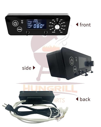 Digital Trapezoid Grill Controller Kit Compatible with Pit Boss Vertical Pellet Smoker Copperhead 3/4/5/7-Series (PBV3P1/PBV4PS1/PBV5P1/PBV7P1) & 5-Series Copper-Walmart PBV5PW1, Includes Hot Rod