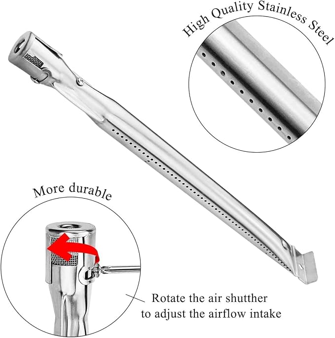 Hisencn Grill Replacement Parts for Kenmore 146.34611410, 146.46372610, 146.23673310, 146.34461410, 146.10016510, 146.16198211, 146.46366610, 146.16142210 Grill Burner, Heat Plate, Ignitor & Crossover