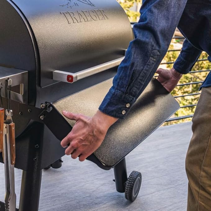 Folding Grill Shelf for Traeger Pro 34, Texas Elite 34, Century 885, Eastwood 34 Pellet Grills, Model BAC363