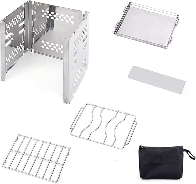 Outdoor Picnic Outdoor Indoor Barbecue Charcoal Grill Stainless Steel Folding Camping Stove Outdoor Grill