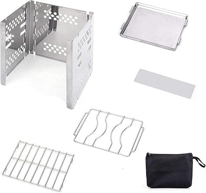 Outdoor Picnic Outdoor Indoor Barbecue Charcoal Grill Stainless Steel Folding Camping Stove Outdoor Grill