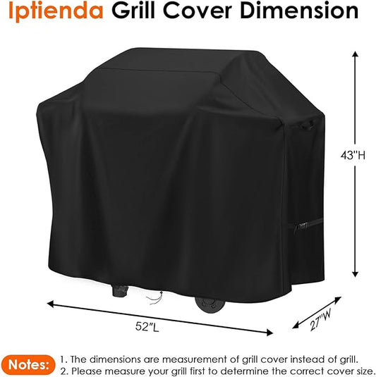 Grill Cover for Weber Spirit 300 and Spirit 400 Series Gas Grill, 52inch Heavyduty Grill Cover for Weber E310, E315, E325, E330, E-425, E-435, EP425 Liquid Propane Grills-52"L x 27"W x 43"H