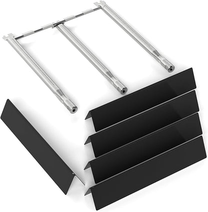 Grill Replacement Parts Compatible with Weber Spirit 300 Series (2013–2017 Front Control), Also Fits Spirit II 300 GS4, Porcelain Flavorizer Bars #7636 & Burner Tubes #68950
