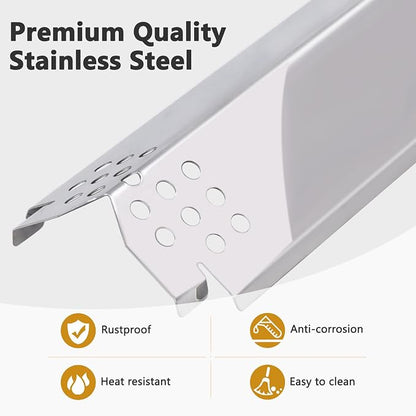 Hiorucet Grill Parts for Nexgrill 5 Burner 720-0882A, 720-0896, 730-0896, Stainless Steel Heat Plates Shields Covers, Burner Tubes, Igniters for Nexgrill 720-0882A Evolution Infrared Plus 5-Burner.