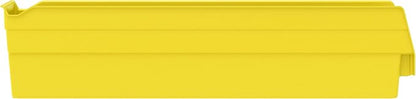 Akro-Mils 30128 Heavy Duty Plastic Shelf Bins, 18"x 4"x 4", Yellow, 12-Pack | Heavy Duty Nesting Storage Bins for Garage, Closet, Refrigerator, Kitchen, Cabinet, Drawer Organization, Pantry Organization