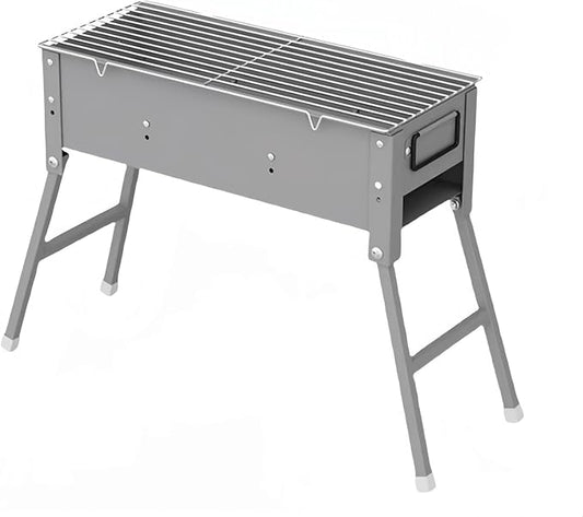 Charcoal Grill Stainless Steel Folding Portable BBQ Kit for Outdoor Cooking, Camping, Hiking, Picnic, Tailgate, Backpacking or Any Outdoor Event(18 * 50 * 43cm)