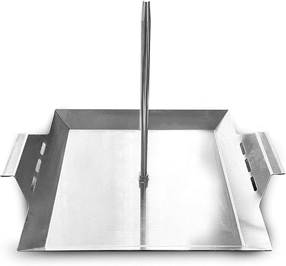 Stainless Steel Vertical Skewer for Tacos Al Pastor, Shawarma, Kebabs- BBQ Grilling Accessory w/ 2 removable spikes (8.5” and 12”)- Use on Charcoal Grills or Stove- Handles, No Drip Plate
