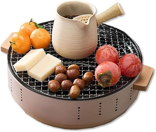 Portable Charcoal Grill, 12 Inch Mini BBQ Grill Multipurpose Outdoor Charcoal Grill Stove Tabletop Barbecue Grill for Camping RV Picnic Backyard (Grill)