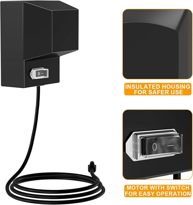 97222 BBQ Rotisserie Grill Kit for Monument Mesa 400 Series 4-Burner Grills | Fits Monument Mesa 400, 13892,24367,24633,41847NG,D405,D425,35633,17842,25392 4-Burner Grills,120V Motor,easy install