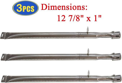 Grill Replacement Parts for Backyard & Uniflame Grills, 3 Pack Heat Plate Shields & Burner Tubes Repair Kit for BY13-101-001-11, BY14-101-001-01, GBC1429W, GBC1329WRS-U