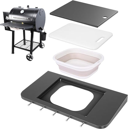 23.6 X 12.2 Folding Grill Shelf for Pit Boss 700DX 700FB 700FB2 800FB2, Easy-Check Fit Accessory for Outdoor Cooking or Use