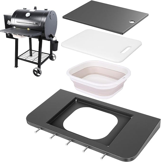 23.6 X 12.2 Folding Grill Shelf for Pit Boss 700DX 700FB 700FB2 800FB2, Easy-Check Fit Accessory for Outdoor Cooking or Use